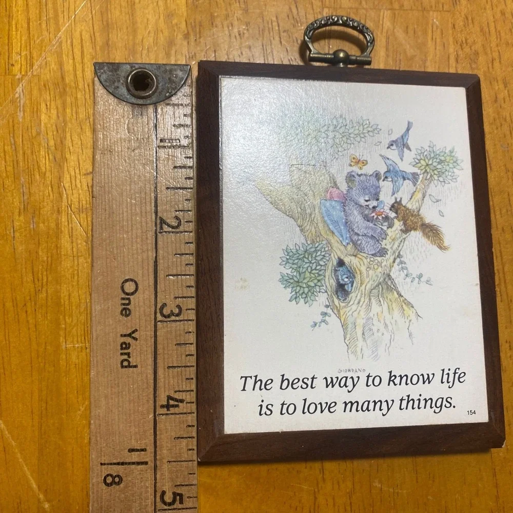 Paula-Cutes Wall Plaque Excellent Vintage Giordano Bear 1982 Love Many Things